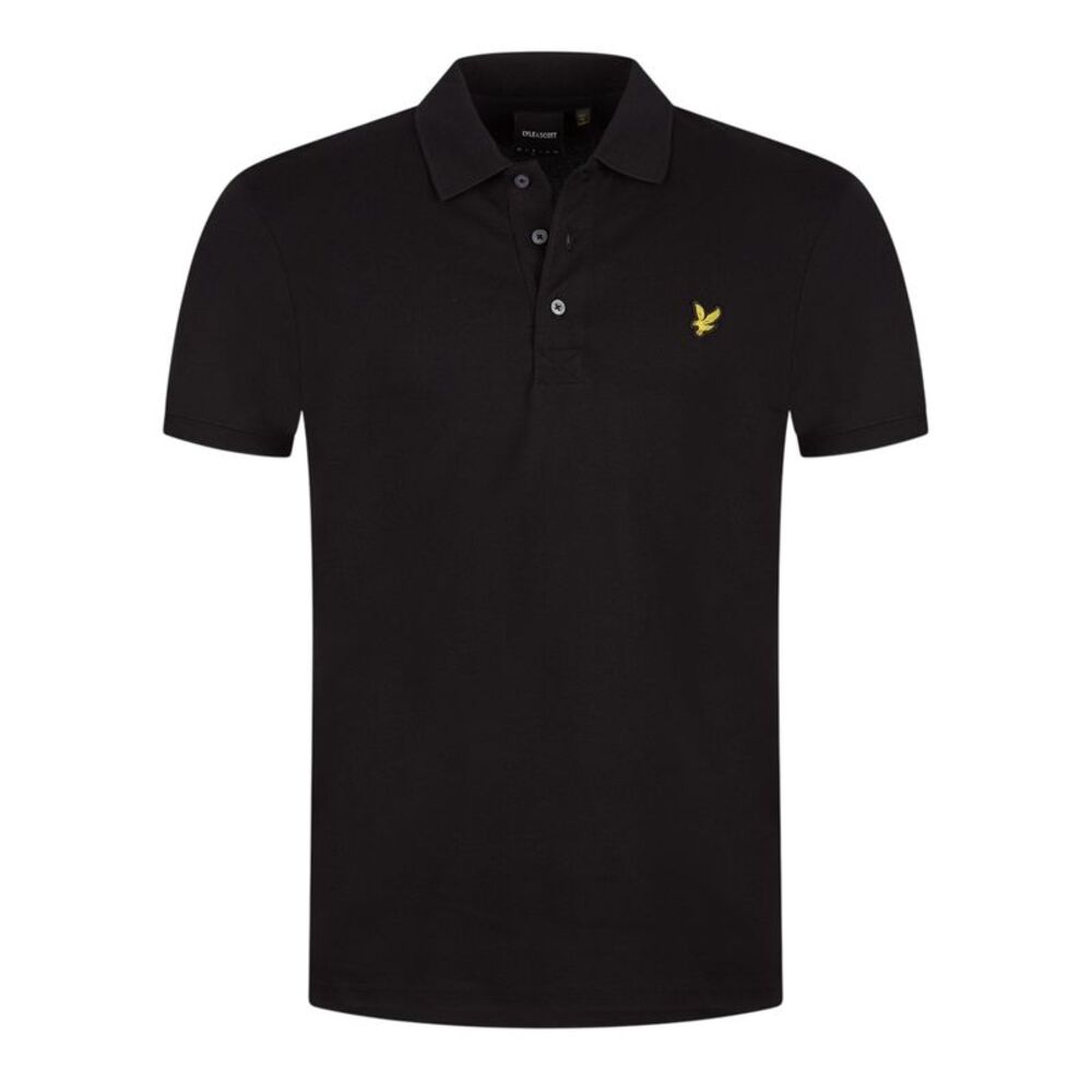 Lyle & Scott Mens Short-Sleeved Polo Shirt / Jet Black